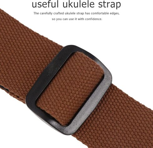 Generic Ukulele Strap Adjustable Non-Punching Shoulder Strap with Double J Hooks Lightweight Durable Ukulele Accessories for Adults and Beginners in Saudi Arabia