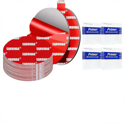 Square Double Sided Adhesive Pads, 3M VHB 0.03in Thick Double Sided Tape, Waterproof Mounting Tape for Indoor and Outdoor, Home Decoration, Car 1" X 1", 48 Pcs (Square 1''-48pcs) in Kuwait