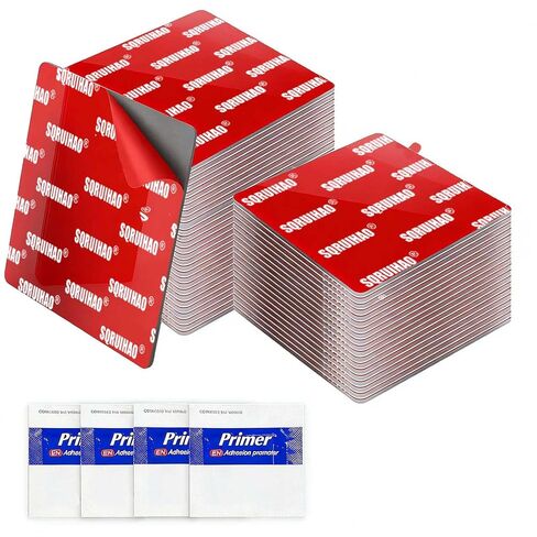 Square Double Sided Adhesive Pads, 3M VHB 0.03in Thick Double Sided Tape, Waterproof Mounting Tape for Indoor and Outdoor, Home Decoration, Car 1" X 1", 48 Pcs (Square 1''-48pcs) in Kuwait