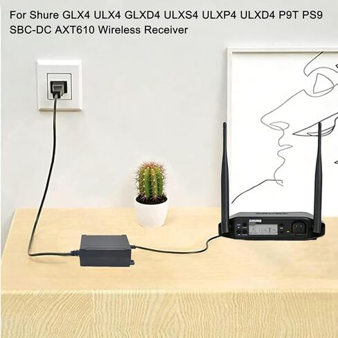 15V AC Adapter Compatible with Shure PS43US in-Line Power Supply Replacement for Shure GLX4 & ULX4 GLXD4 ULXS4 ULXP4 ULXD4 P9T PS9 SBC-DC AXT610 Wireless Receivers Power Cord in Saudi Arabia