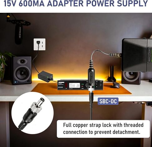 15V AC Adapter Compatible with Shure PS43US in-Line Power Supply Replacement for Shure GLX4 & ULX4 GLXD4 ULXS4 ULXP4 ULXD4 P9T PS9 SBC-DC AXT610 Wireless Receivers Power Cord in Saudi Arabia