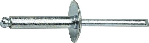 مسامير تثبيت ذات شفة كبيرة من Fastenere - 3/16 بوصة × 3/4 بوصة (25 قطعة) شديدة التحمل، نهاية مفتوحة، زنك فولاذي، مقاومة للتآكل، قوة شد عالية وقص، 6-12 فجوة .626 بوصة - .750 بوصة in Saudi Arabia