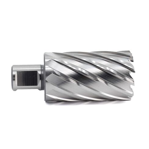 OSCARBIDE 1-7/16 "x2 قاطع حلقي، 3/4 بوصة ويلدون شانك، 1-7/16 بوصة قطر القطع، 2 بوصة عمق القطع، 2 مسطح، مثقاب ماج مع دبوس طيار لضغط الحفر المغناطيسي، قطعة واحدة in Saudi Arabia