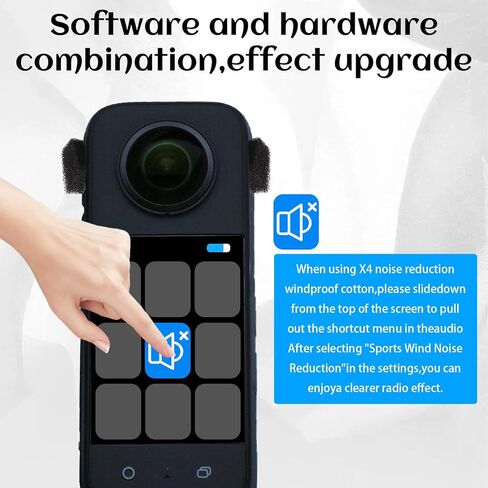 6 قطع من واقي الرياح لـ Insta 360 X4 / X3 إسفنجة مضادة للضوضاء ووسادة ميكروفون للزجاج الأمامي لملحقات Insta 360 X4 / X3 in Saudi Arabia