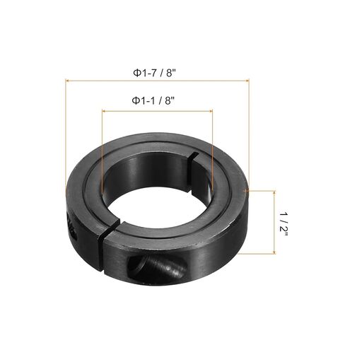 MECCANIXITY Shaft Collar 1 1/8" Bore Single Split Carbon Steel Clamping Collar Shaft Collars with Set Screw Black in Saudi Arabia