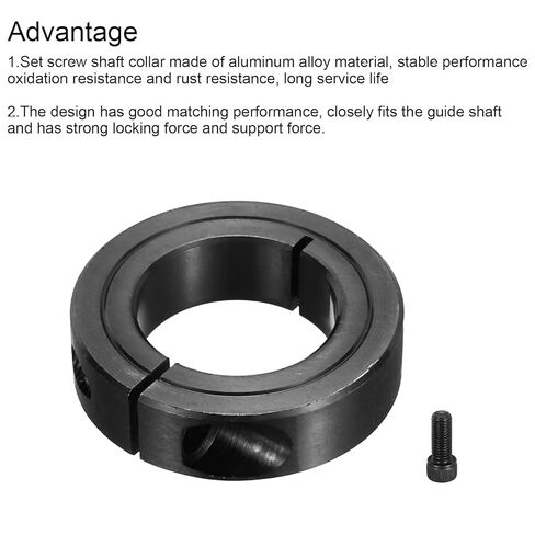 MECCANIXITY Shaft Collar 1 1/8" Bore Single Split Carbon Steel Clamping Collar Shaft Collars with Set Screw Black in Saudi Arabia