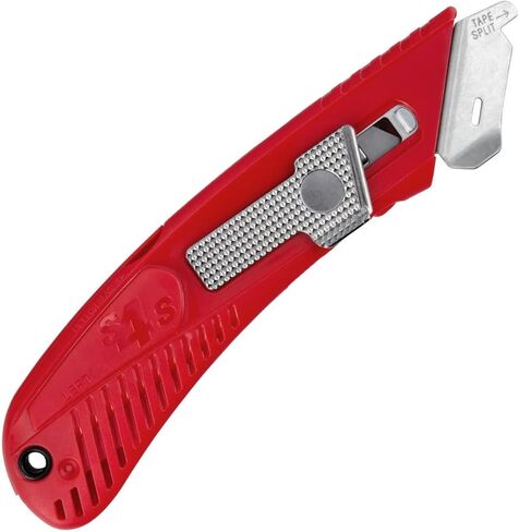 قاطع أمان S4R من Pacific Handy Cutter، سكين متعدد الاستخدامات قابل للسحب بتصميم مريح، مقسم شريط بدون شفرات، واقي فولاذي للسلامة والحماية من الأضرار، للقطع في المستودعات وفي المتجر، أخضر in Saudi Arabia