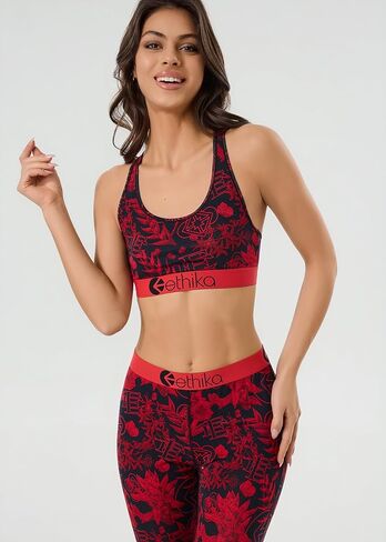 Ethika Women's Sports Bra Stretch with Removable Pads for Active Wear - Heat Seeker (RBL, S) in Saudi Arabia
