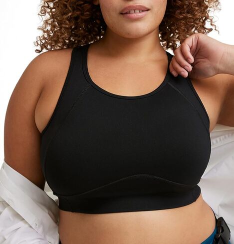 حمالة صدر رياضية نسائية من Torrid مقاس كبير منخفضة التأثير، أسود، 3 in Saudi Arabia