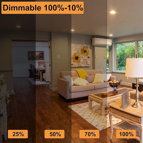 لمبة الإضاءة المتوهجة الواضحة A19، مصابيح الإضاءة المتوهجة 100 واط، مصابيح A19 100 واط، 2700 كلفن أبيض ناعم، قاعدة متوسطة E26، 110-130 فولت (6 عبوات) in Kuwait