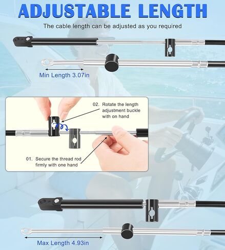 Bonbo 10FT Boat Throttle and Shift Cables for Gen1 600A Series Controller, Compatible with Mercury MerCruiser Marine Force Outboard Engines, Replaces Part Number CC17910 in Saudi Arabia