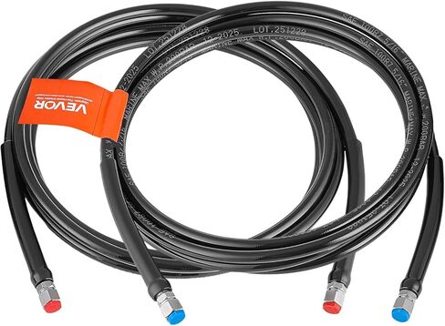 VEVOR Hydraulic Hose Kit, 16 ft 2-Piece Leak-Proof TPEE Outboard Steering Hose Kit with 304 Stainless Steel Connector, Compatible with Marine Outboard Steering Systems, 20 MPa Max Working Pressure in Saudi Arabia