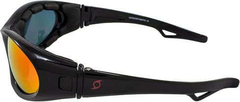 Hurricane Eyewear Category 5 Jet & Water Ski Floating Sunglasses to Goggles 2 Pairs Black with Red Lens & Red with Polarized Smoke Lens in Kuwait