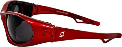 Hurricane Eyewear Category 5 Jet & Water Ski Floating Sunglasses to Goggles 2 Pairs Black with Red Lens & Red with Polarized Smoke Lens in Kuwait