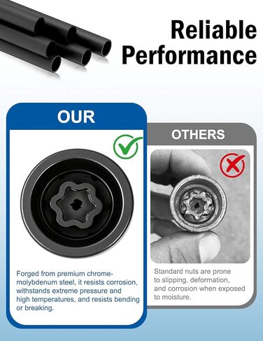 D-Wheel Lock Key for Toyota, Lexus, Tacoma, Anti-Theft Lug Nut Removal Tool, Standard Hex Top for Standard Wrenches, Construction D-Wheel Lug Nut Removal Tool in Kuwait