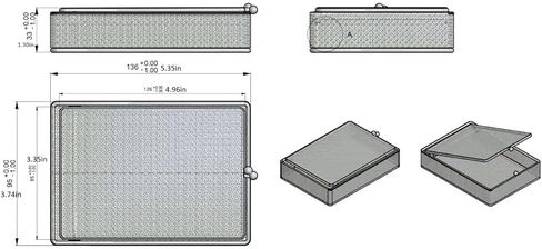 Stainless Products Ltd. Stainless Steel Parts Washing Basket (5.25"x3.75"x1.25") - Perfect for Efficient Cleaning of Small Parts, Designed with Durable Steel, Corrosion Resistant - PACK OF 2 in Kuwait