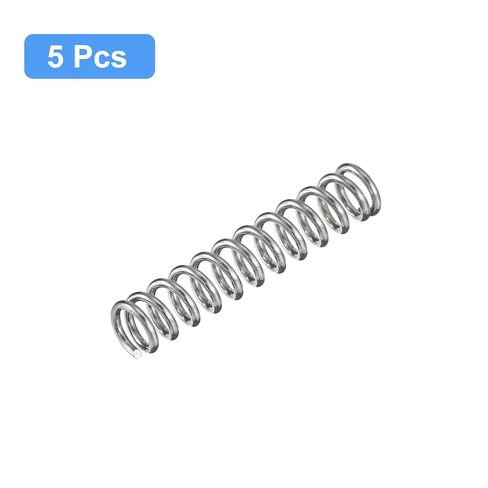 Compression Spring, 5Pcs 304 Stainless Steel, 5mm OD, 0.8mm Wire Size, 25mm Free Length, Silver Tone in Saudi Arabia