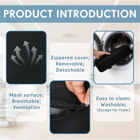 وسادة دراجة أفقية عالمية سميكة من BBTO مقاس 3.15 بوصة، حصيرة مضادة للانزلاق مع حزام تثبيت وطباعة سيليكون على جانب واحد، قابلة للغسل، وسادة مقعد دراجة تمارين رغوية قابلة للتنفس in Kuwait
