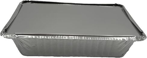 غطاء مقلاة فاخر من رقائق الألومنيوم للاستعمال مرة واحدة - جاهز للفرن وقابل لإعادة الاستخدام وقابل لإعادة التدوير - شديد التحمل للخبز وتقديم الطعام وتخزين الطعام - متين ومضاد للتسرب وسهل النقل in Kuwait