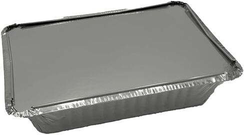 غطاء مقلاة فاخر من رقائق الألومنيوم للاستعمال مرة واحدة - جاهز للفرن وقابل لإعادة الاستخدام وقابل لإعادة التدوير - شديد التحمل للخبز وتقديم الطعام وتخزين الطعام - متين ومضاد للتسرب وسهل النقل in Kuwait