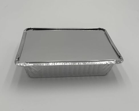 غطاء مقلاة فاخر من رقائق الألومنيوم للاستعمال مرة واحدة - جاهز للفرن وقابل لإعادة الاستخدام وقابل لإعادة التدوير - شديد التحمل للخبز وتقديم الطعام وتخزين الطعام - متين ومضاد للتسرب وسهل النقل in Kuwait