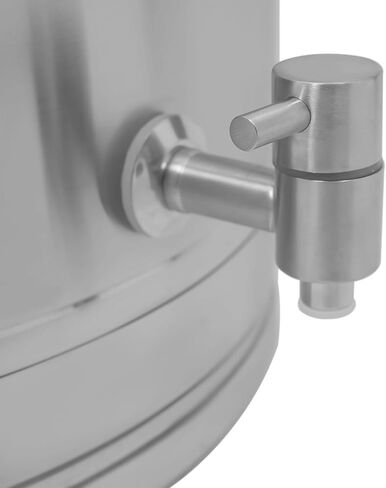 Dfmyhked‌ 64L/17Gal Stainless Steel Sealed Storage Bucket, Wine Pail Bucket with Locking Lid with Faucet, 304 Food Grade Milk Can for Liquid Transport, Dry Goods (64L) in Saudi Arabia