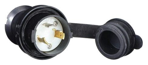 HBL2611SW IP66 0.36 إلى .93 "سلك M 3 أسلاك 1 مرحلة 125 VAC 30A NEMA L5-30P قابس قفل تويست صناعي 2 أقطاب أسود/أبيض ذاتي التأريض in Kuwait