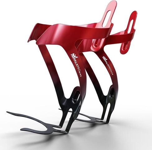 قفص زجاجة مياه للدراجة من الألومنيوم من IMPALAPRO لدراجات MTB والطرق - تصميم خفيف الوزن 26 جرامًا للوصول الأمامي - حامل آمن لزجاجات الدراجة متوافق مع زجاجات المياه القياسية والاستعمال لمرة واحدة (neocrome 1pc) in Kuwait