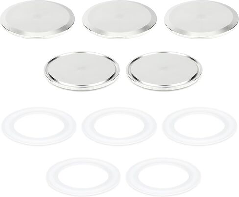 TAISHER 5PCS 304 Stainless Steel 3" Tube OD Sanitary End Cap Fittings 3" Tri Clamp 91MM Ferrule Flange with 5PCS Silicone Gaskets in Saudi Arabia