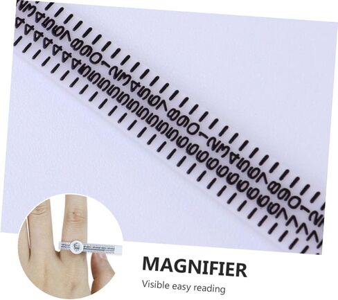 Homoyoyo 1Pc Jewelry Finger with Magnifying Accurate Ring Measurement Tool Durable Gauge for Easy Reading for Sizing Rings Jewelry European Version in Saudi Arabia