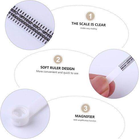 Homoyoyo 1Pc Jewelry Finger with Magnifying Accurate Ring Measurement Tool Durable Gauge for Easy Reading for Sizing Rings Jewelry European Version in Saudi Arabia