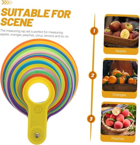 BESTYASH Fruit Measuring Ruler Plastic Fruits Measuring Ring Tool Marking Gauge Vegetable Measure Tool in Kuwait