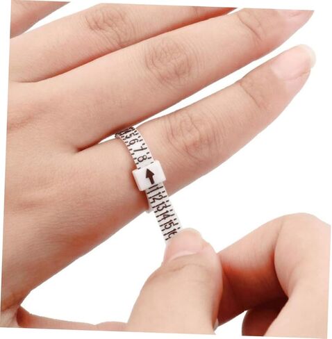 Angoily 10Pcs Ring Measuring Tool Accurate Finger Gauge for Durable and Portable Ring for Jewelry Measurement and Random Styles in Saudi Arabia