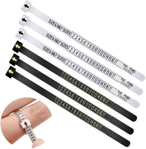 Angoily 10Pcs Ring Measuring Tool Accurate Finger Gauge for Durable and Portable Ring for Jewelry Measurement and Random Styles in Saudi Arabia