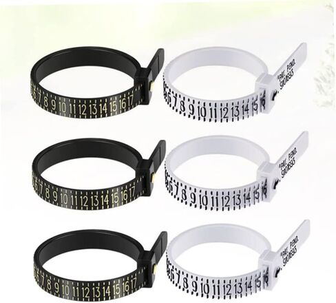 Angoily 10Pcs Ring Measuring Tool Accurate Finger Gauge for Durable and Portable Ring for Jewelry Measurement and Random Styles in Saudi Arabia