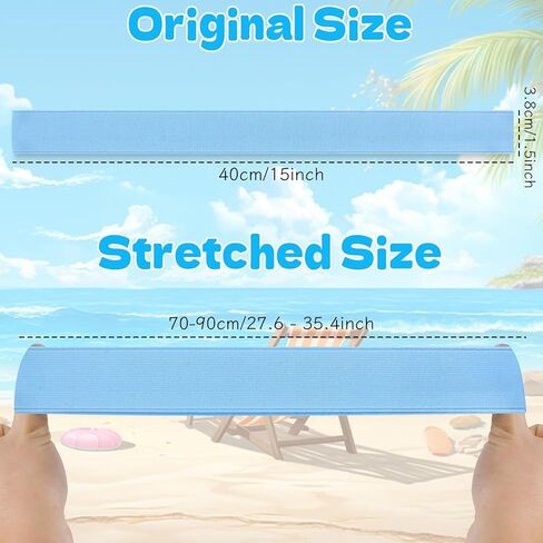 مجموعة من 5 أربطة مناشف من جيرند، مشابك مناشف لكراسي الشاطئ، حامل منشفة مرن مقاوم للرياح لكراسي الشاطئ وكراسي حمام السباحة وسفينة الرحلات البحرية - ملحقات أربطة مناشف العطلات in Kuwait