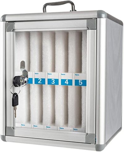 Cell Phones Holder Storage Box, Wall-Mounted with A Locked Can Be Carried by Hand,for Office Classroom (36) in Saudi Arabia