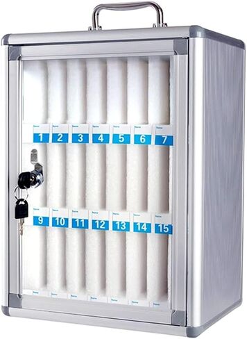 Cell Phone Storage Cabinet 12/24/36/48/60 Slots Lockable Wall Mounting Phone Storage Box Organizer for Classroom Factory (60) in Saudi Arabia