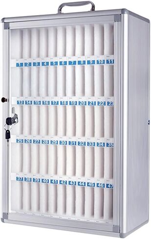 Cell Phone Storage Cabinet 12/24/36/48/60 Slots Lockable Wall Mounting Phone Storage Box Organizer for Classroom Factory (60) in Saudi Arabia