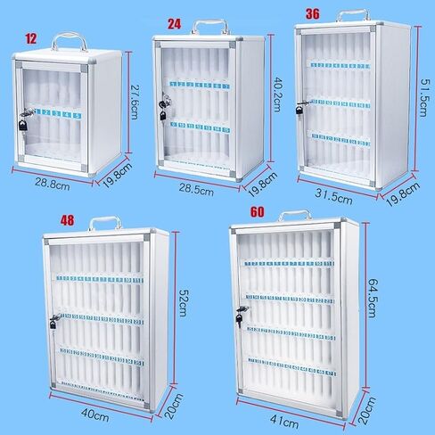 Cell Phone Storage Cabinet 12/24/36/48/60 Slots Lockable Wall Mounting Phone Storage Box Organizer for Classroom Factory (60) in Saudi Arabia