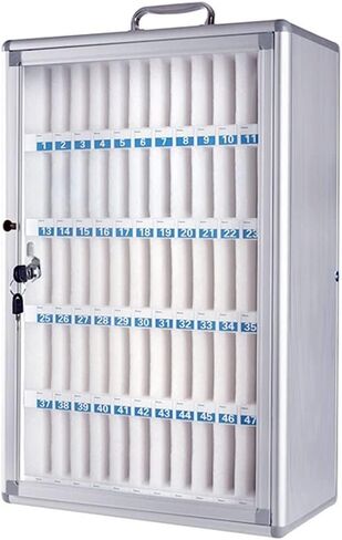 Cell Phone Storage Cabinet 12/24/36/48/60 Slots Lockable Wall Mounting Phone Storage Box Organizer for Classroom Factory (60) in Saudi Arabia