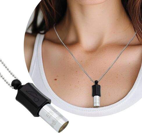 Stress Relief Gift for Men, WomenAnxiety Necklace 528 Hz Breathing Meditation Whistle Mindfulness Device for Stress Relief Calm Meditation Adjusting Breathing Anxiety Relief Necklace in Kuwait