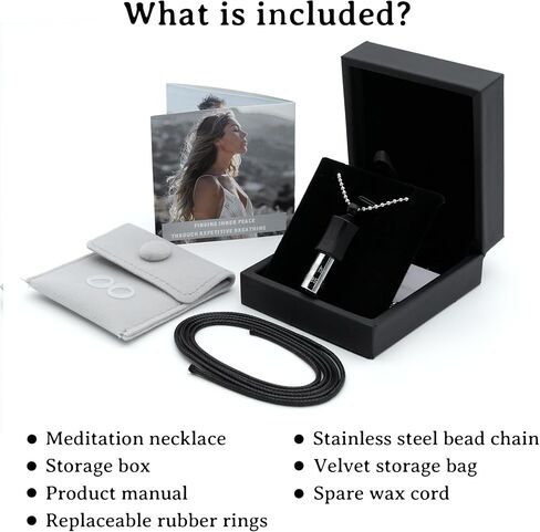 Stress Relief Gift for Men, WomenAnxiety Necklace 528 Hz Breathing Meditation Whistle Mindfulness Device for Stress Relief Calm Meditation Adjusting Breathing Anxiety Relief Necklace in Kuwait