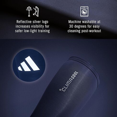 أكمام ضاغطة للساق من adidas Climacool - كحلي - S/M in Saudi Arabia