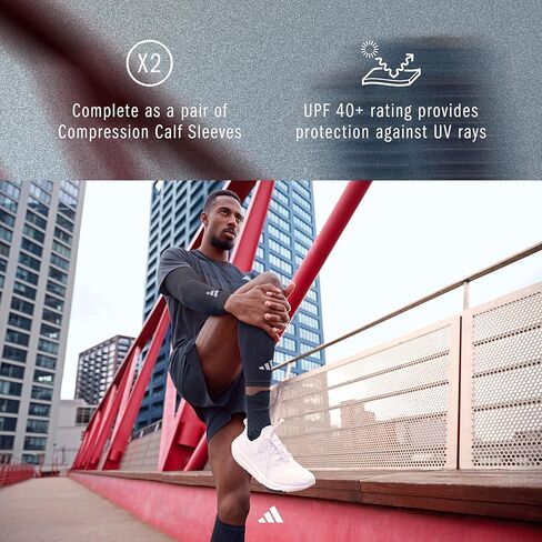 أكمام ضاغطة للساق من adidas Climacool - كحلي - S/M in Saudi Arabia