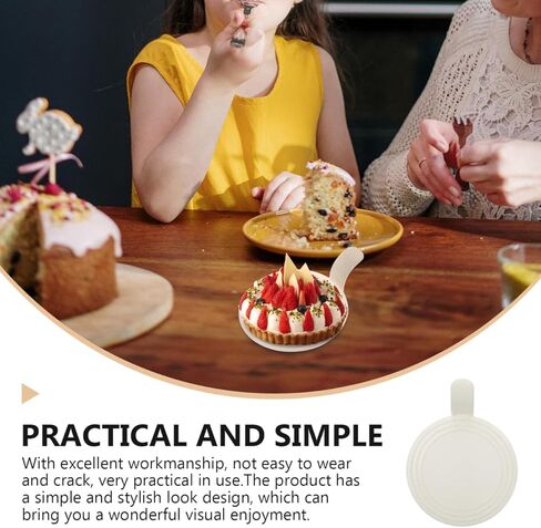 OSALADI Round Dessert Trays 100 Pcs Mini Cake Boards Mousse Bases Plastic Pastry Serving Circles for Party Baking Accessories 3.93X2.95 Inches in Saudi Arabia