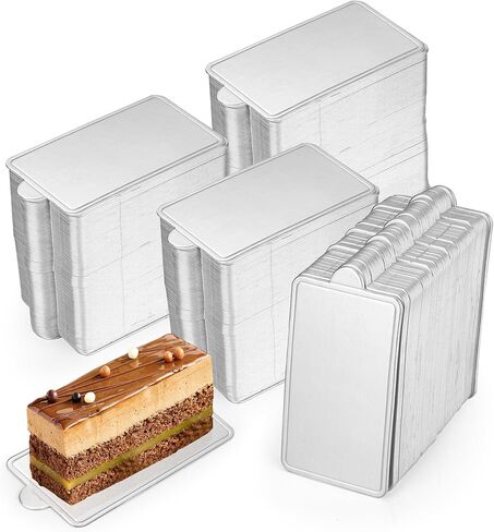 300 Pcs Mini Square Cake Boards, 3.5 x 3.3 Inch Silver Square Cake Boards Disposable Mousse Cakes Board, Mini Cakes Bases for Cupcakes,Slices,Treats, Cheesecake,Dessert and More in Kuwait