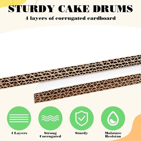 10 Pcs Cake Boards 10 Inch Round Cake Boards with 5 Pcs Boxes Circle Sturdy Cardboard Base White Bakery Boxes with Window for Birthday Party Wedding Tall Dessert in Saudi Arabia