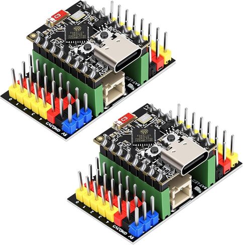 3PCS SuperMini ESP32-S3 Development Board - Arduino & MicroPython Compatible, 2.4GHz Wi-Fi & BLE 5.0, Ultra Low Power Design, Rich Interface for IoT & Wearable Devices, Includes Onboard RGB & Blue LED in Kuwait