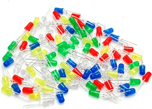 مجموعة متنوعة من مصابيح LED 5 مم من Gikfun لمصابيح LED لاردوينو (عبوة من 100 قطعة) EK8437 in Saudi Arabia